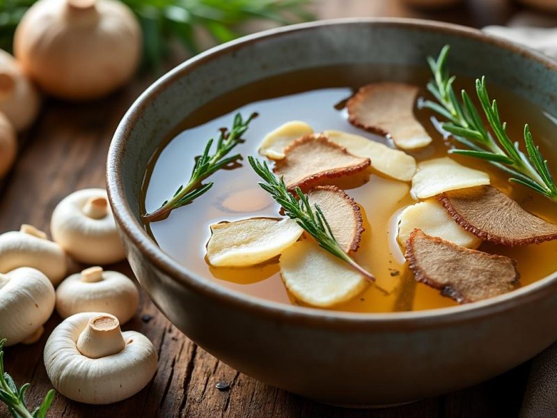 Bouillon aux champignons médicinaux