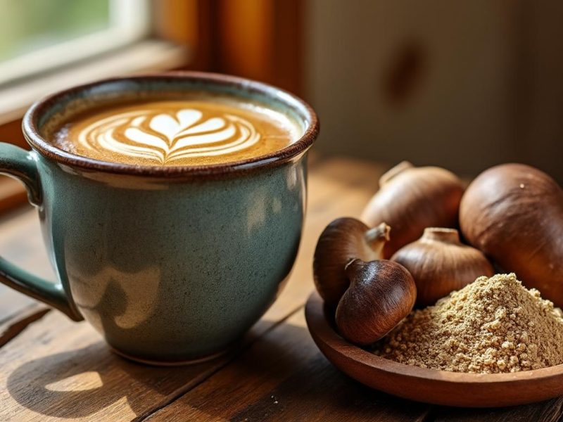 Café bulletproof aux champignons adaptogènes