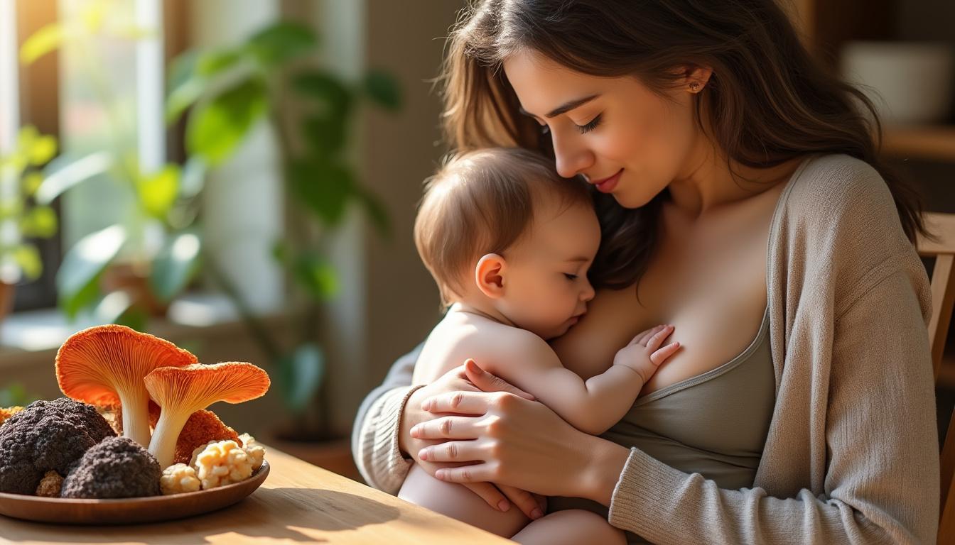 découvrez les risques potentiels des champignons adaptogènes durant l'allaitement et comment les consommer en toute sécurité pour protéger maman et bébé.