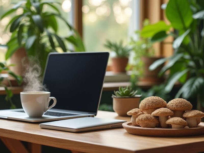 Champignons adaptogènes et télétravail : rester productif chez soi
