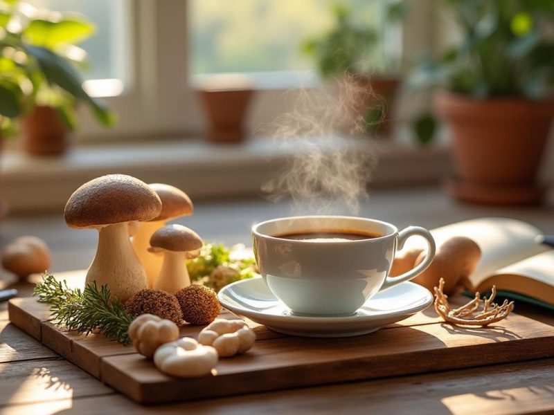 Routine matinale aux champignons : énergie et focus