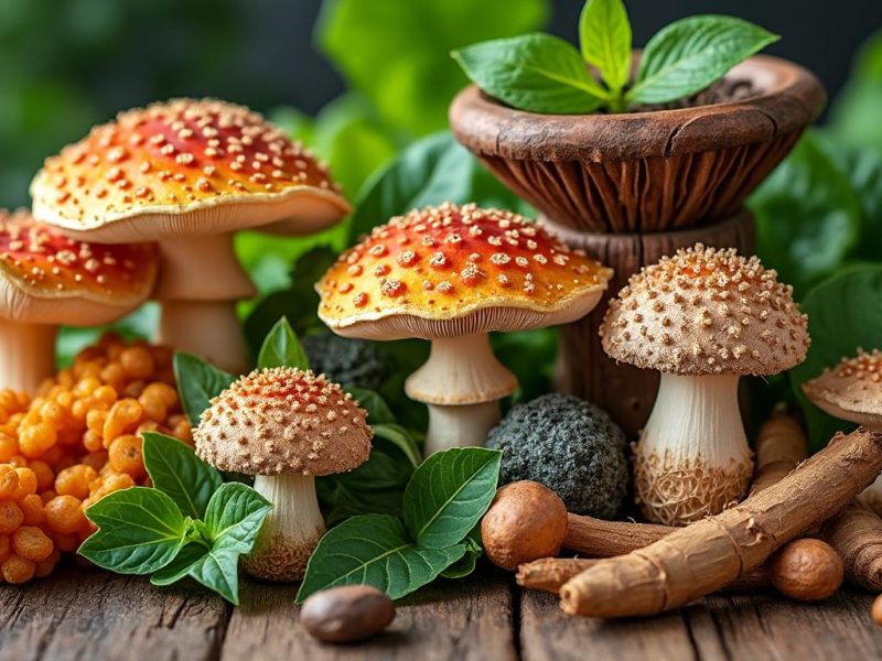 Stack nootropique : champignons + plantes adaptogènes